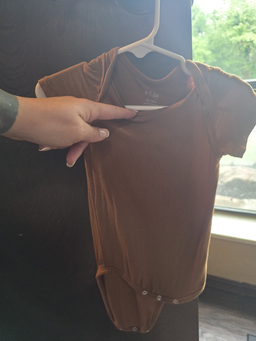 Kyte BABY Brown Short-Sleeve One-Piece Bodysuit